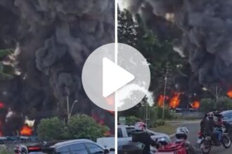 video:-incendio-de-grandes-proporcoes-atinge-garagem-de-onibus-em-mg