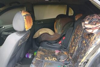 mulher-tem-carro-incendiado-em-frente-de-casa-em-sc;-ex-companheiro-e-o-principal-suspeito