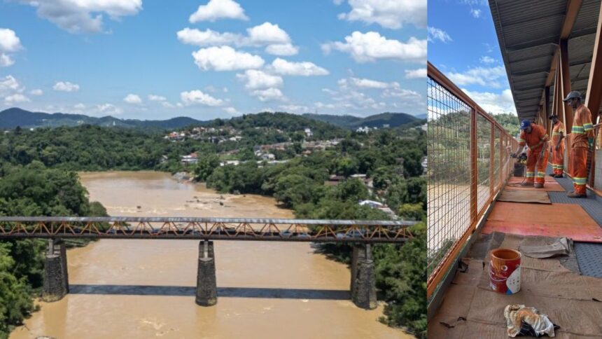 apos-mais-de-20-anos,-ponte-estrategica-de-blumenau-entra-na-reta-final-da-reforma-e-tera-novas-interdicoes-no-transito